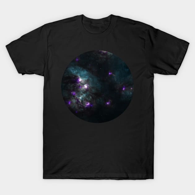 purple stars and night sky T-Shirt by Alexmelas